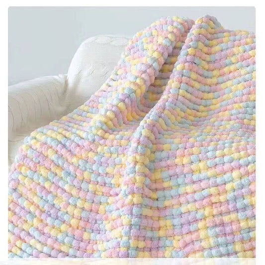 Cozy Plush Yarn Cocoon Throw for Sleep, Relaxation & Gift