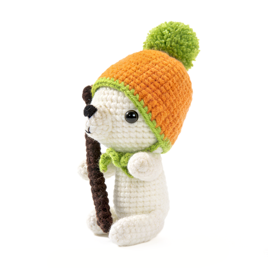 Handmade Crochet Polar Bear Set - Cute Amigurumi Mother and Baby Nursery Decor