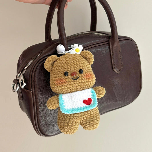 DIY Bear Doll Keychain Crochet Kit - Couple Pendant - Custom Gift