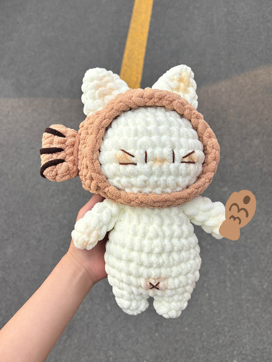 DIY Taiyaki Kitten Material Kit, Handmade Ornament, Sofa Decoration, Children's Hug Doll Gift