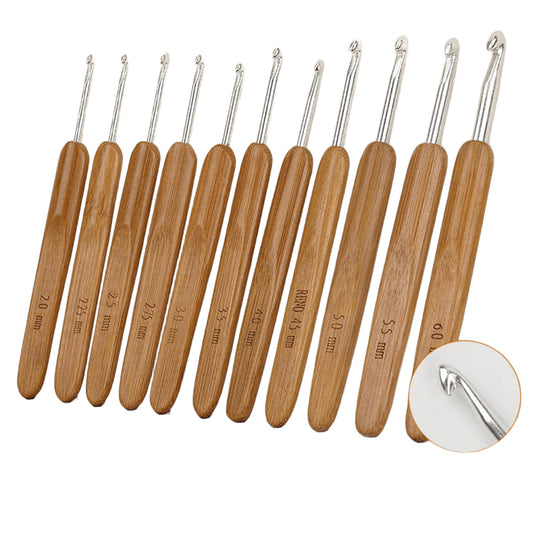 Carbonized Bamboo-Handled Crochet Hook