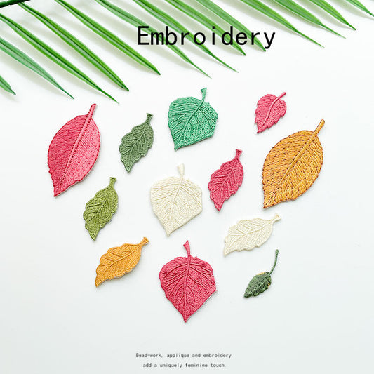 Fresh and Delicate Leaf Embroidery