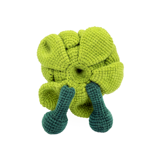 Handmade Crochet Artichoke Plush - Minimalist Amigurumi Vegetable Toy