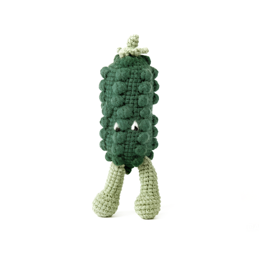 Funny Crochet Emotional Support Pickle - Quirky Amigurumi Desk Decor Gift