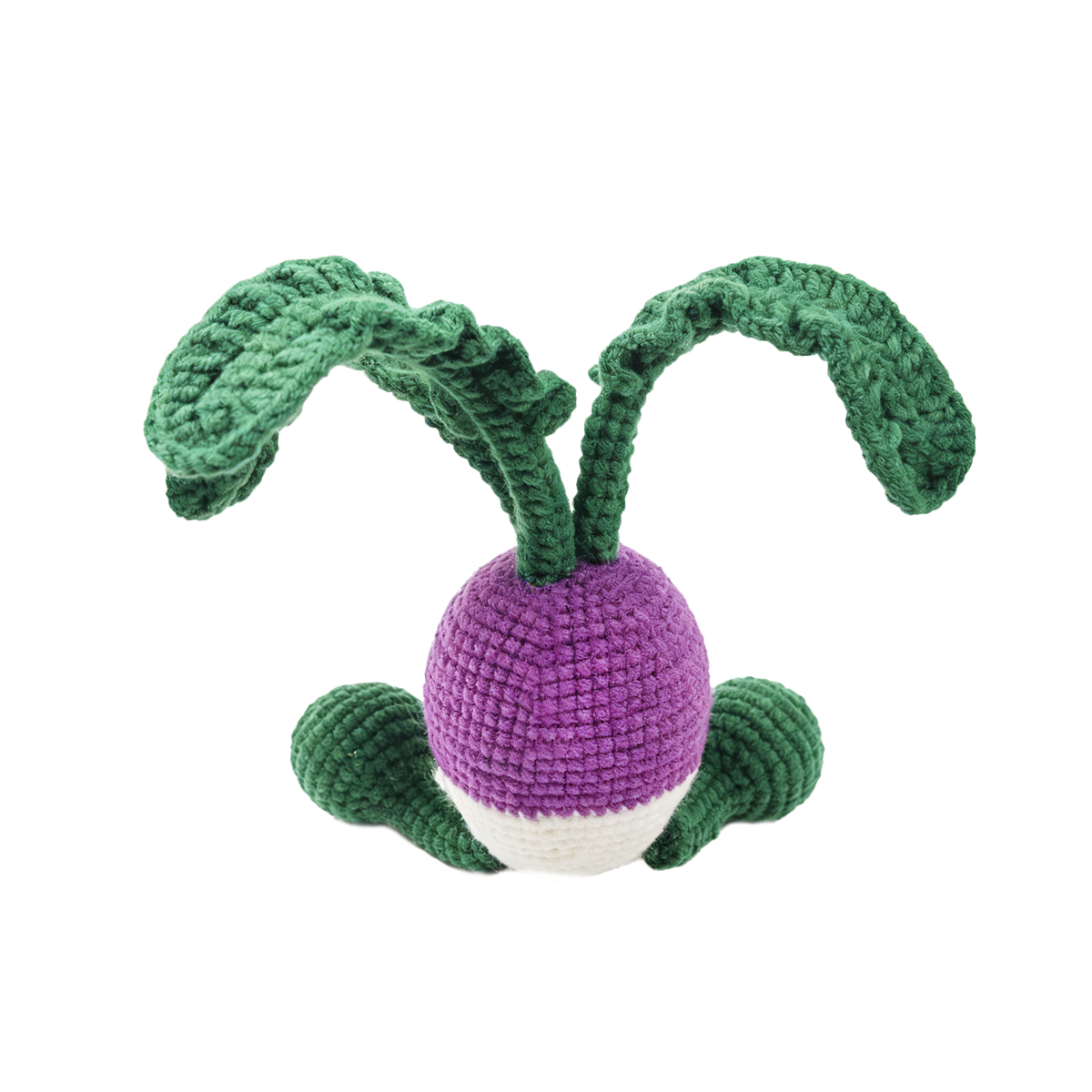 Funny Crochet Turnip Plush Toy - Quirky Amigurumi Root Vegetable