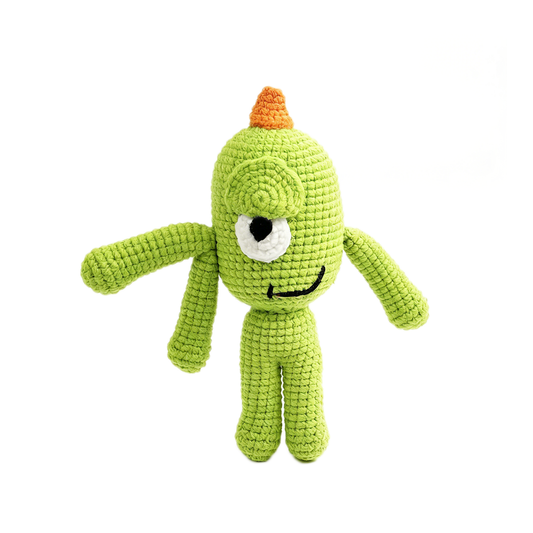Funny Crochet Alien Monster Plush - Quirky Three-Armed Amigurumi Toy