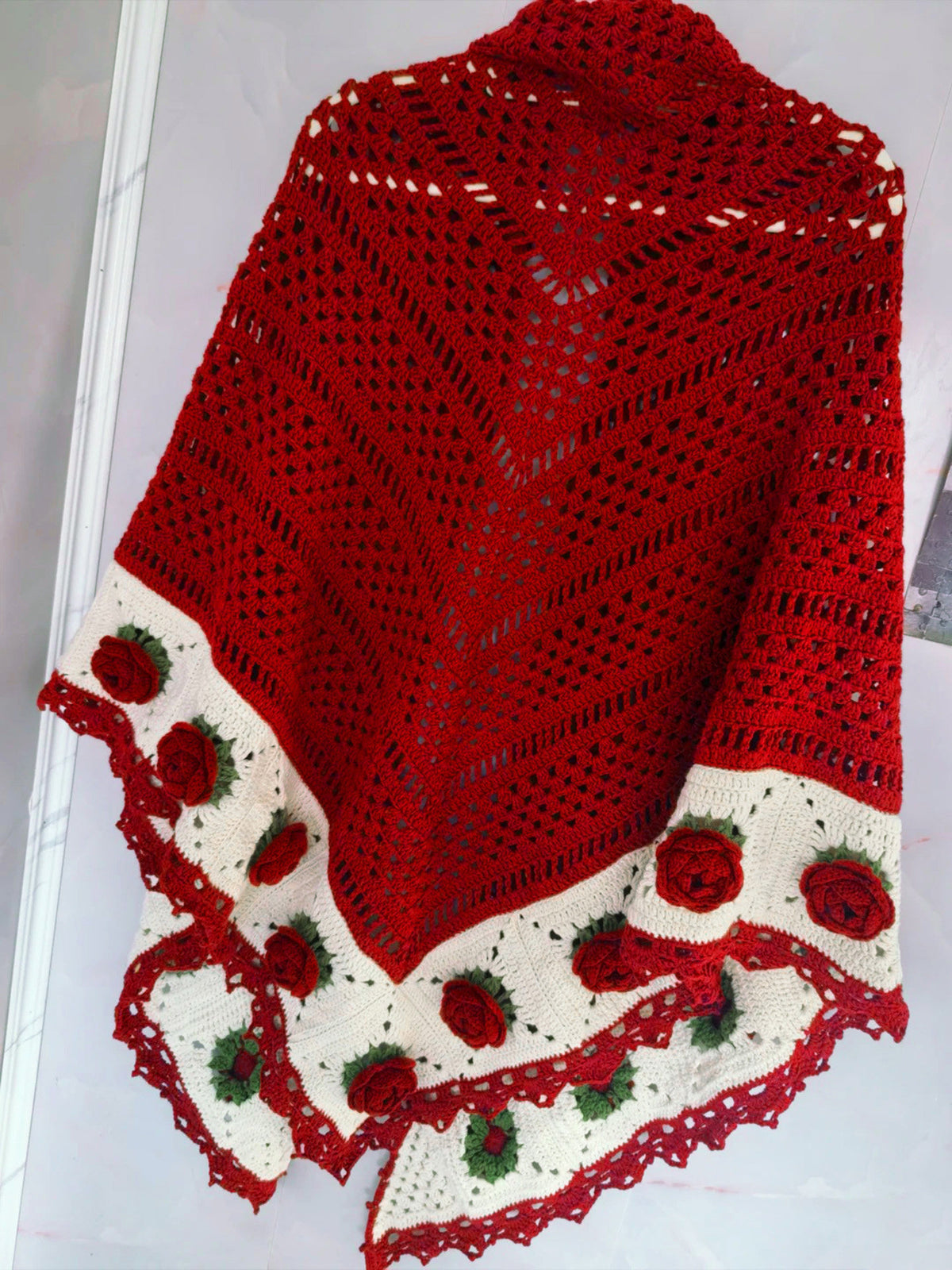 Camellia Shawl DIY Hand-Knitting & Crochet Kit (Yarn & Materials)