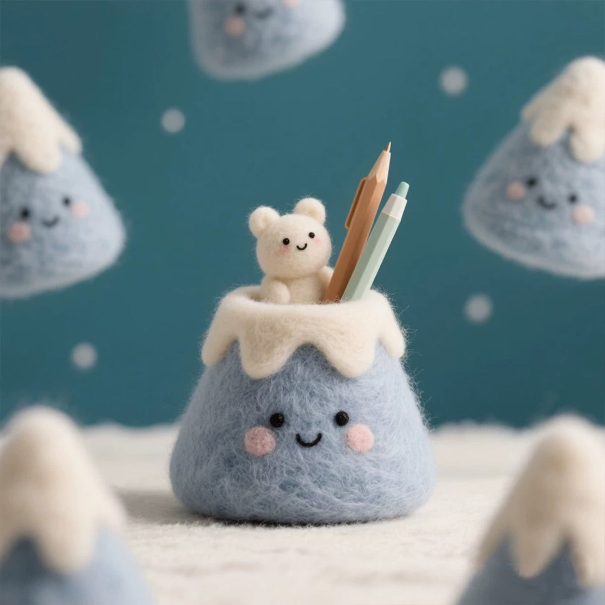 Volcano & Snow Mountain Felt Pen Holder Kit