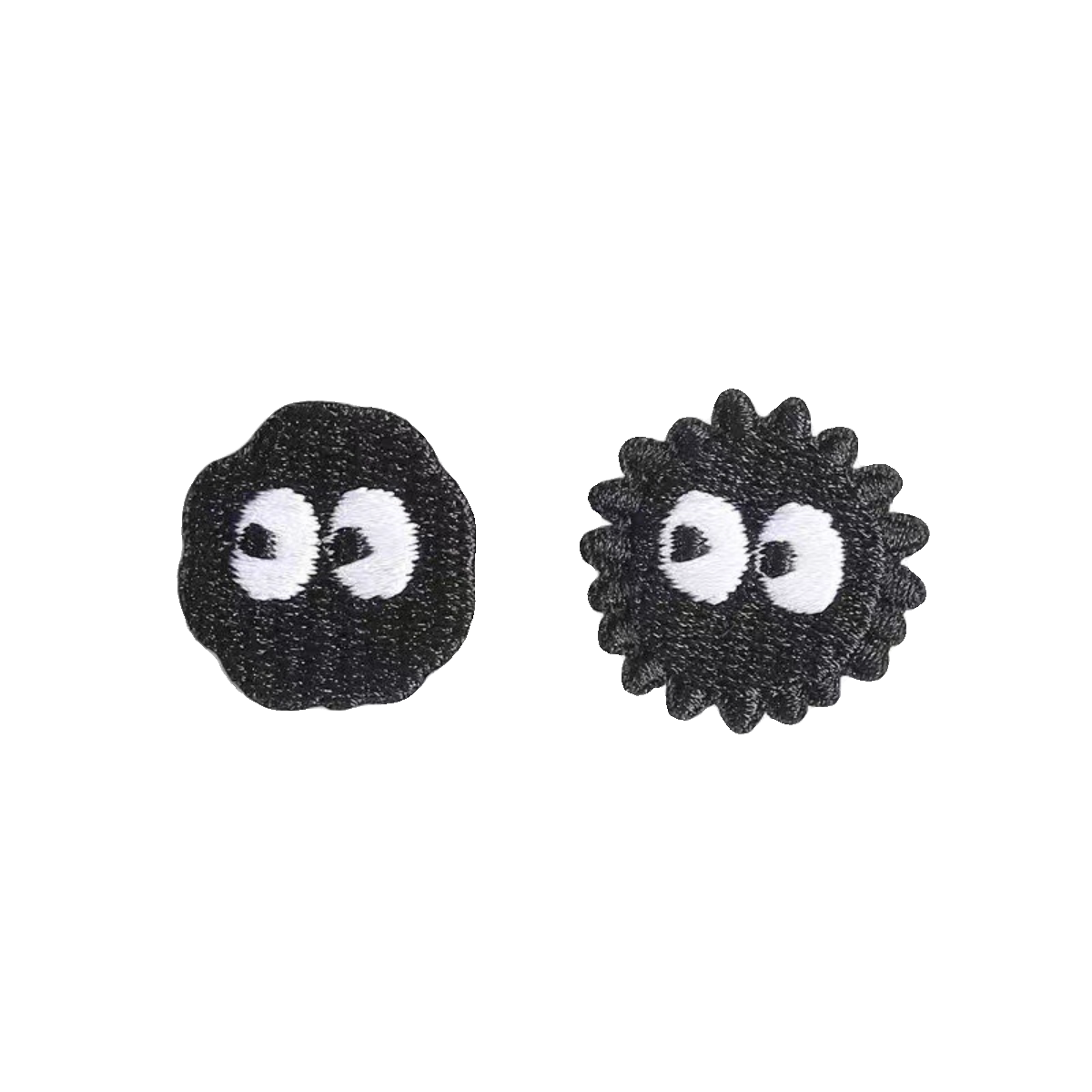 Cartoon Black Coal Lump Embroidery Patch