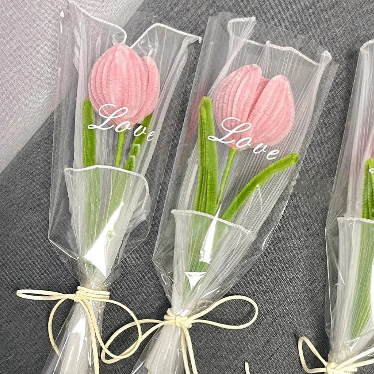 Tulip Bouquet DIY Material Kit - Handmade Woven Finished Product - Mother's Day/Valentine's Day Gift