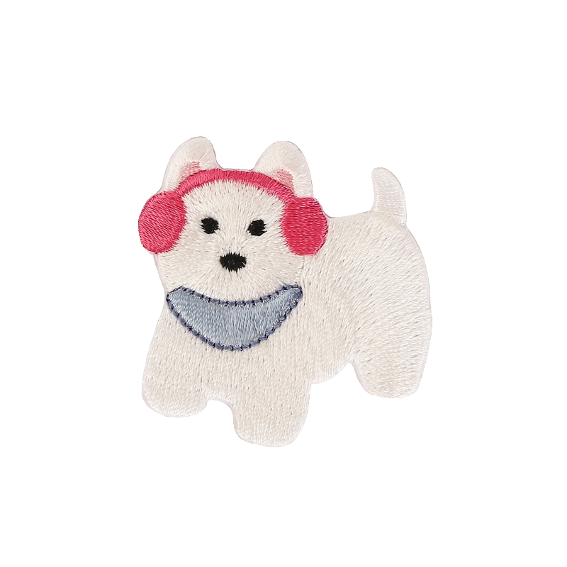 Korean-Style Dog Embroidery Patches