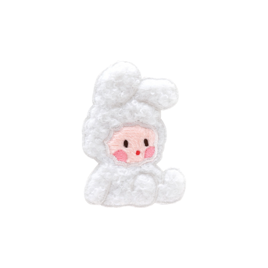 Soft and Cute Rabbit Embroidery Patch