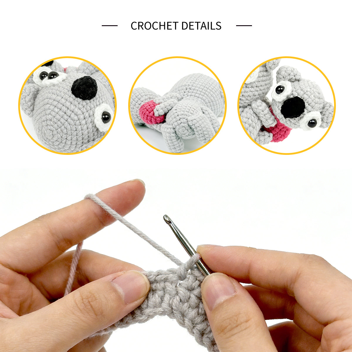 Handmade Crochet Koala Mother and Baby Set - Cute Amigurumi Nursery Decor