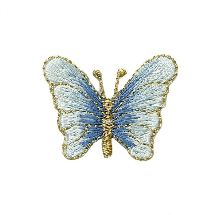 Gold-Edged Butterfly Embroidery Patch