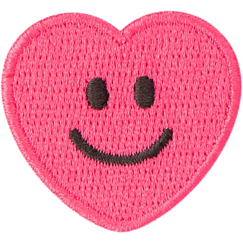 Heart-Shaped Emoji Embroidery Patch
