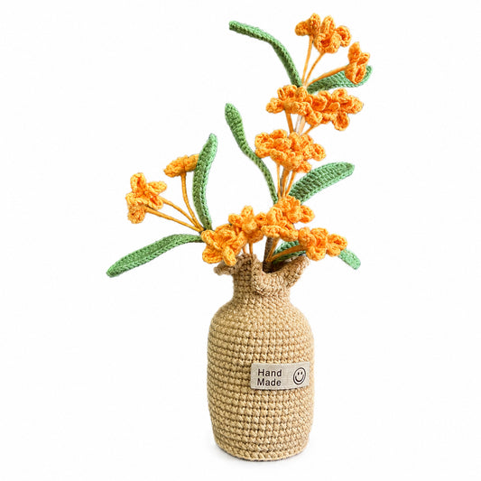 Handmade Crochet Osmanthus Flower Vase