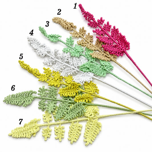 Handmade Crochet Large Fern Fronds