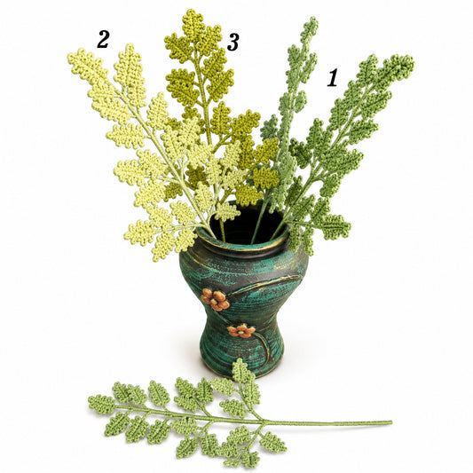 Handmade Crochet Alpine Fern Fronds
