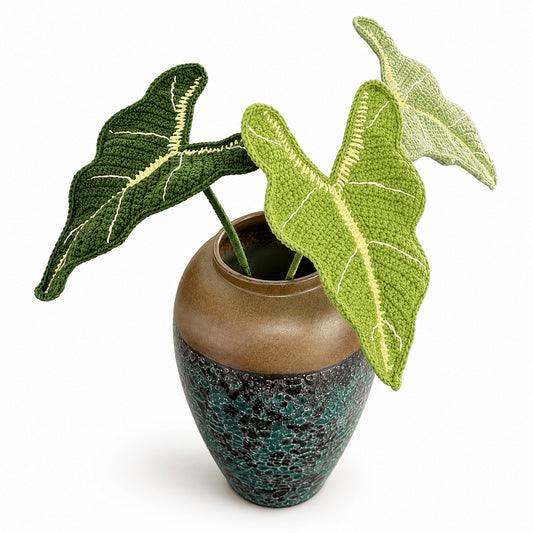 Handmade Crochet Alocasia Leaf Stems