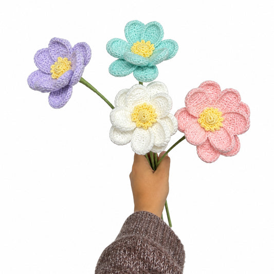 Handmade Crochet Double-Layer Plumeria Stems