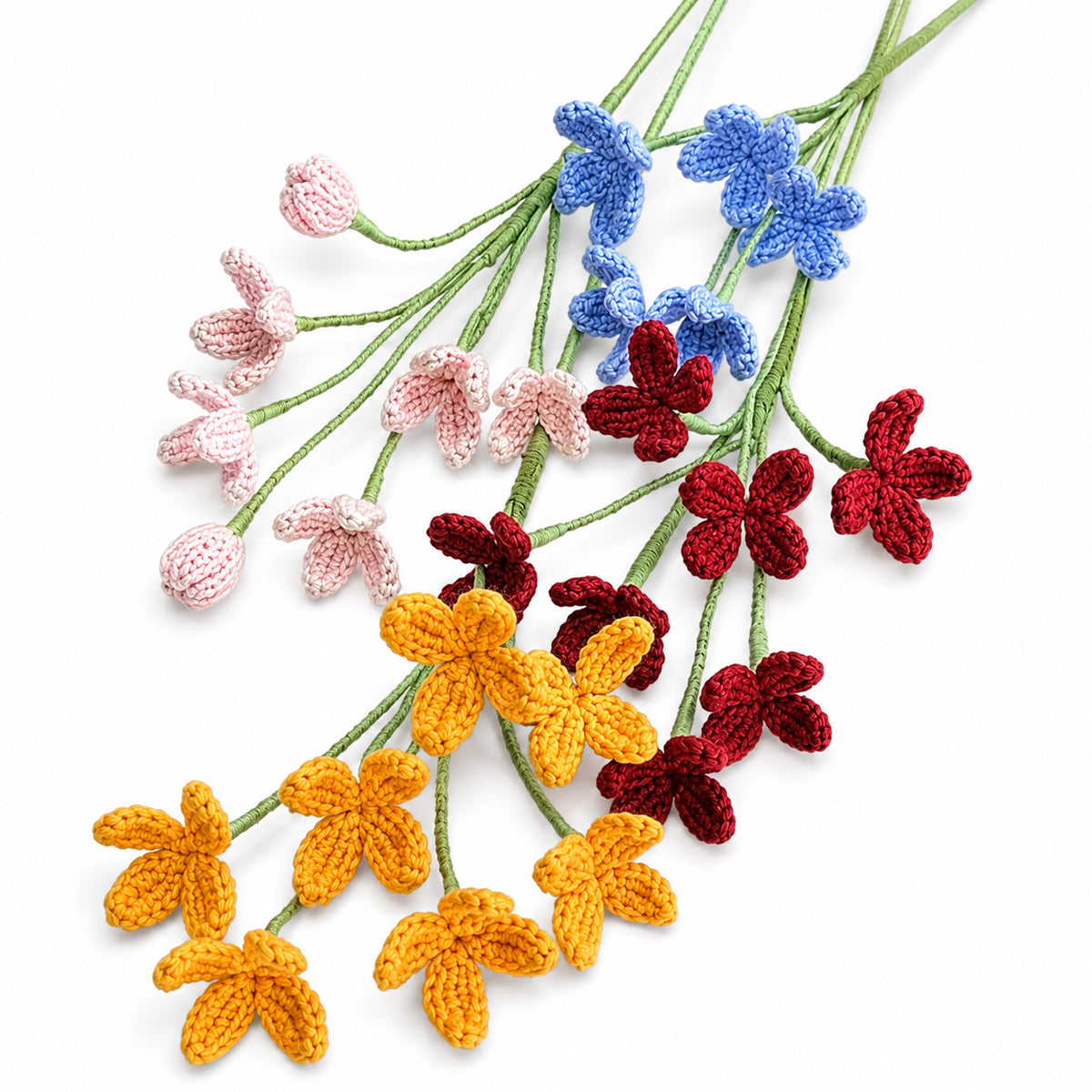 Handmade Crochet Fairy Flower Stems