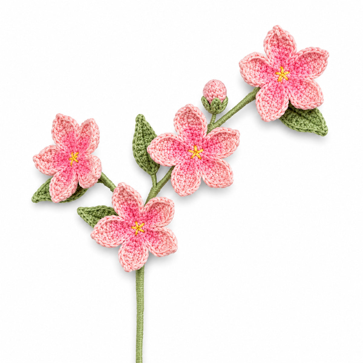 Handmade Crochet Cherry Blossom Branch