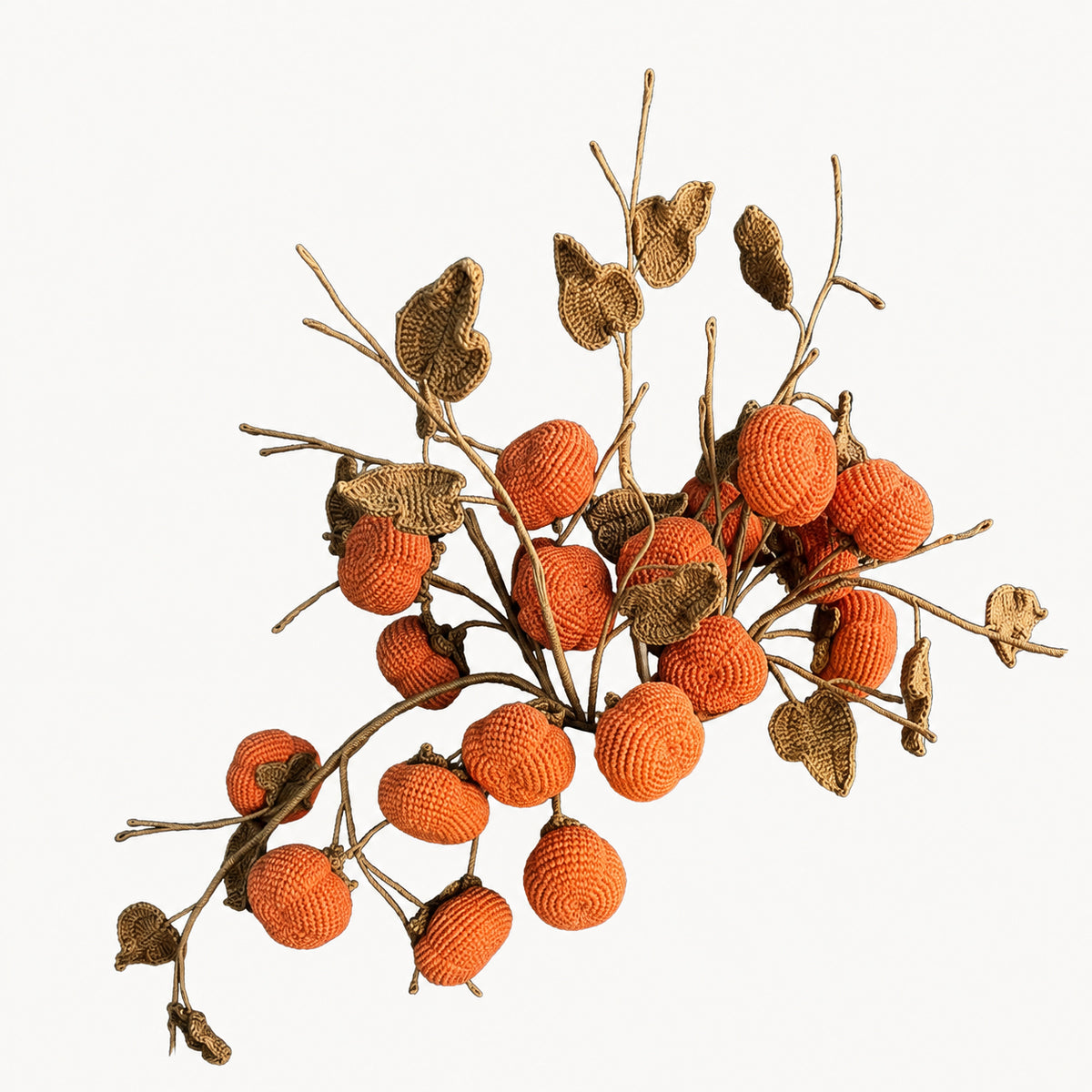 Handmade Crochet Berry Branch