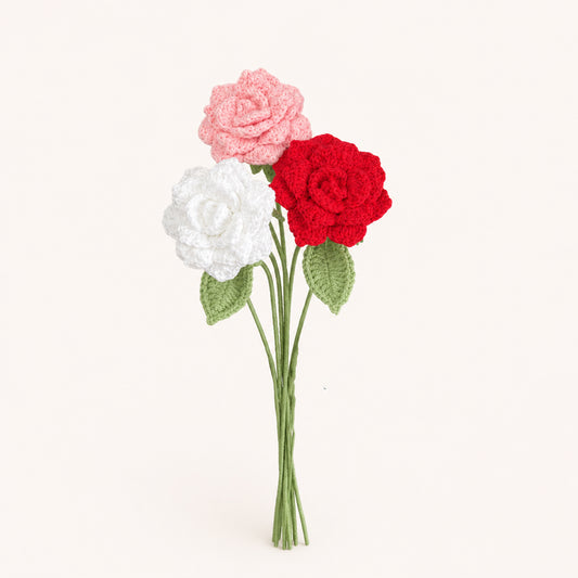Handmade Crochet Sculpted Rose