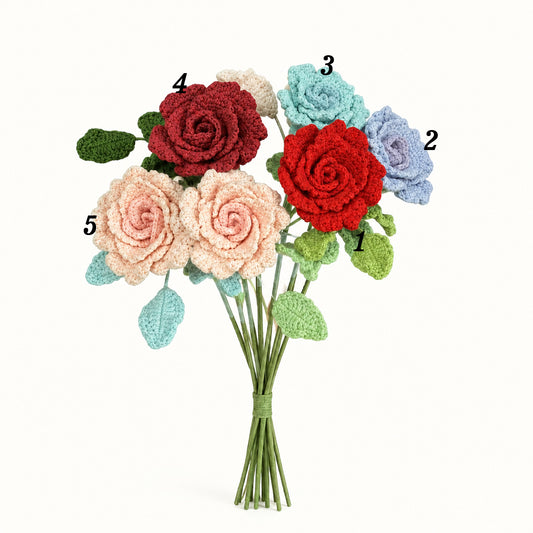 Handmade Colorful Artificial Yarn Flowers