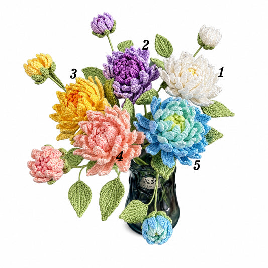 Handmade Crochet Dahlia Flower