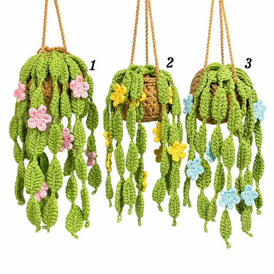 Handmade Crochet Hanging Plant Basket