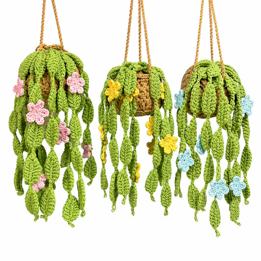 Handmade Crochet Hanging Plant Basket
