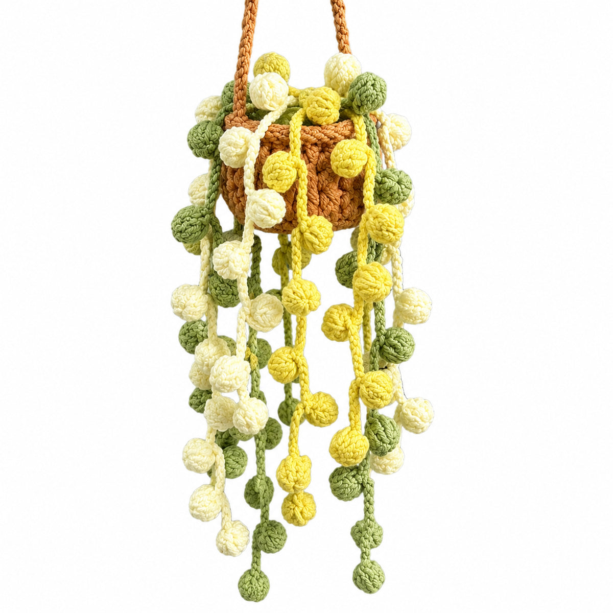 Handmade Crochet Garden Hanging Basket