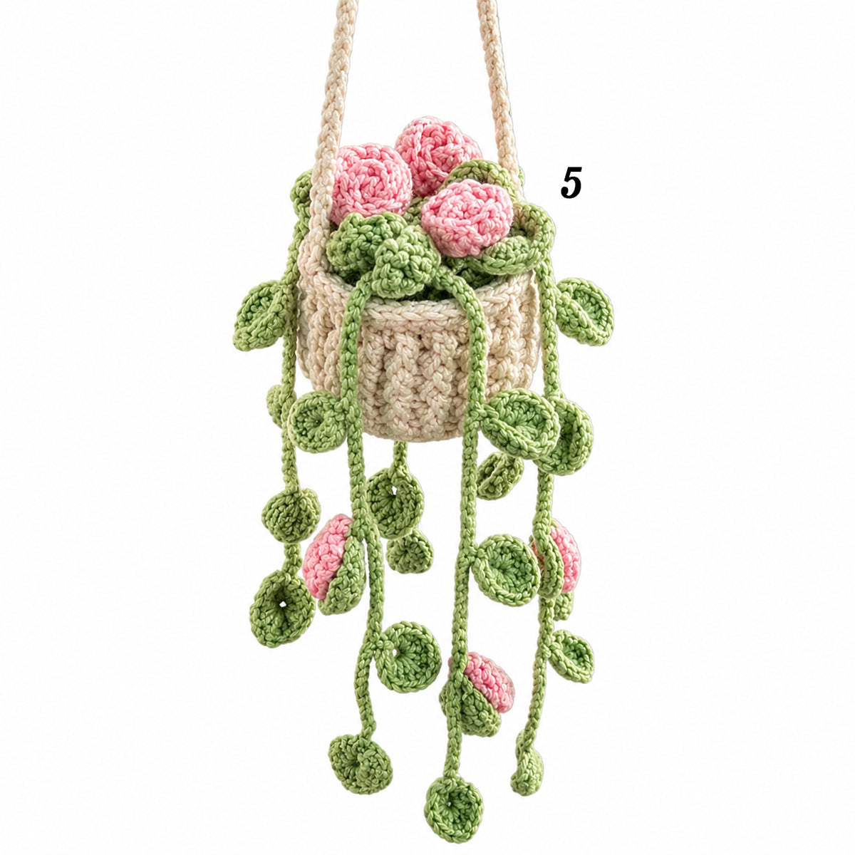 Handmade Crochet Mini Rose Basket