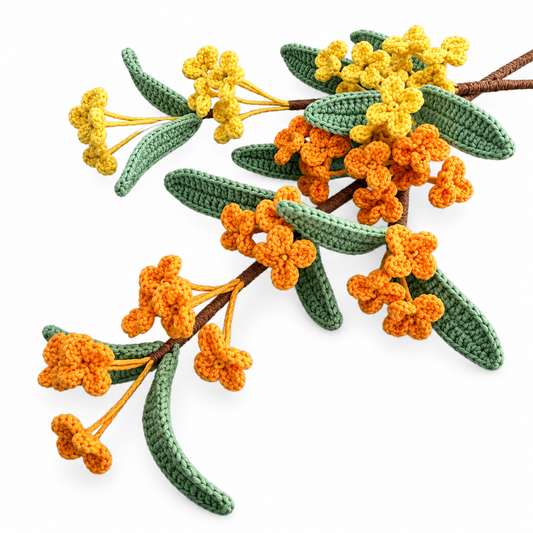 Handmade Crochet Osmanthus Branch