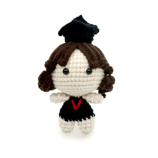 Crochet Witch Plush Doll, Handmade Amigurumi Halloween Toy Gift