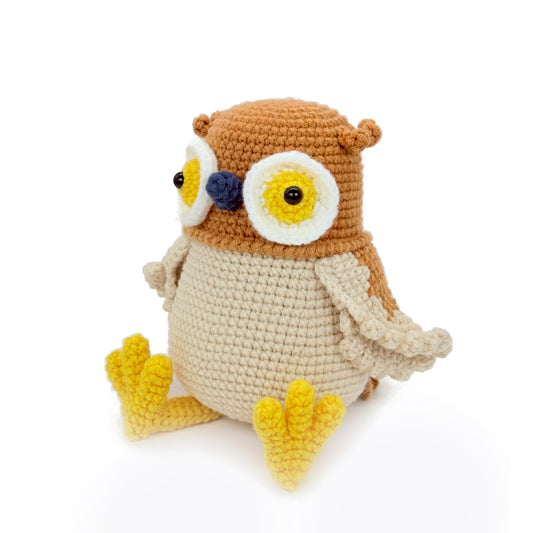 Crochet Owl Plush Toy, Handmade Amigurumi Bird Doll Gift