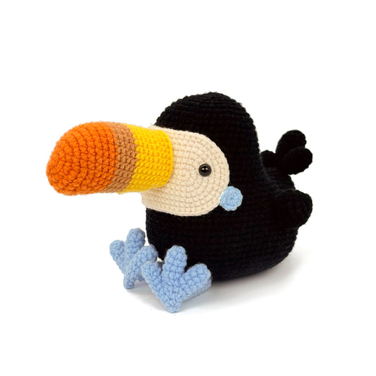 Crochet Toucan Plush Toy, Handmade Amigurumi Bird Doll Gift