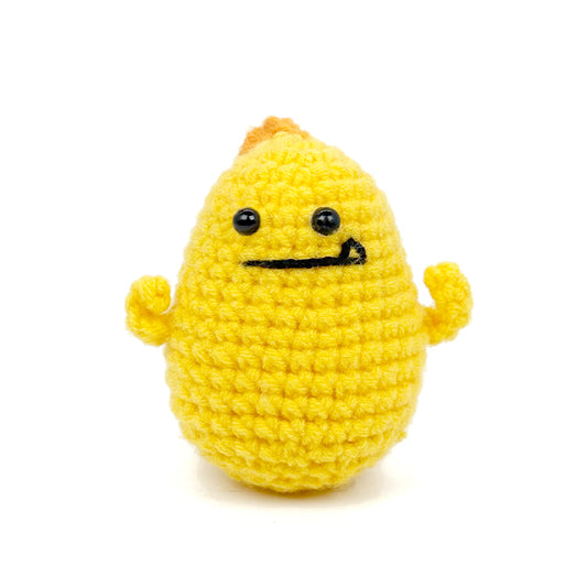 Crochet Lemon Plush Toy, Handmade Yellow Amigurumi Fruit Doll Gift