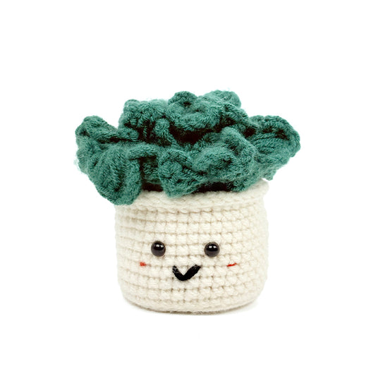 Crochet Potted Plant Plush, Handmade Amigurumi Green Plant Decor Gift