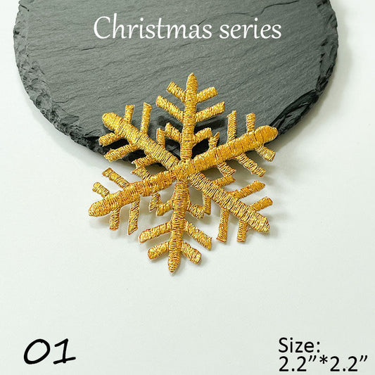 Christmas Snowflake Embroidered Patch