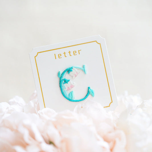 Exquisite Floral English Letter Embroidery Patches