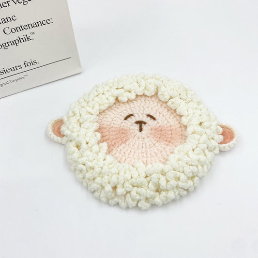 DIY craft kit for making gifts sheep, bear, duck, water coaster, hand-knitted yarn, crochet hooks