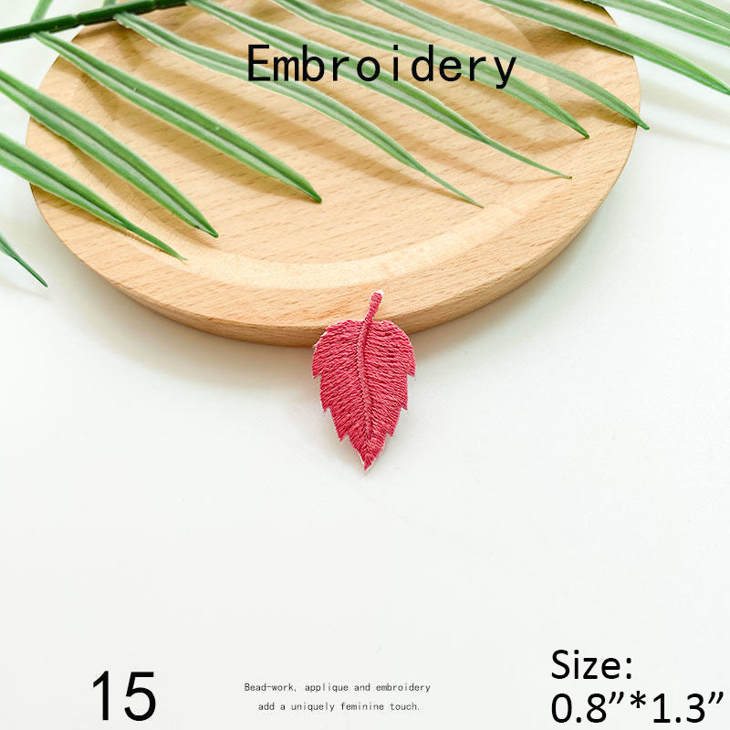 Fresh and Delicate Leaf Embroidery