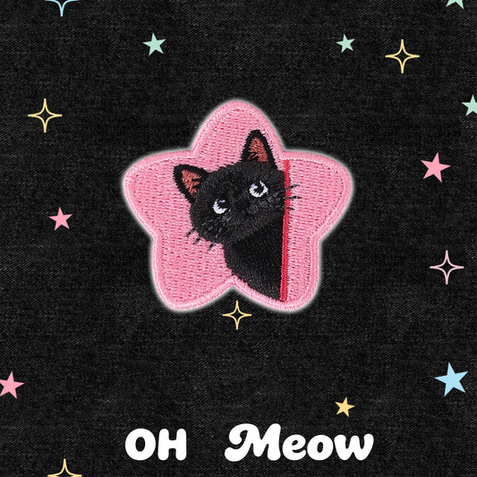 Cartoon Cat Badge Embroidery Patch