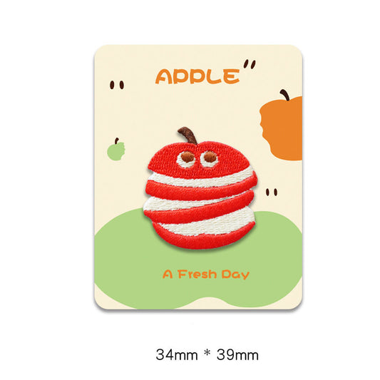 Cartoon Red Apple Embroidery Patch