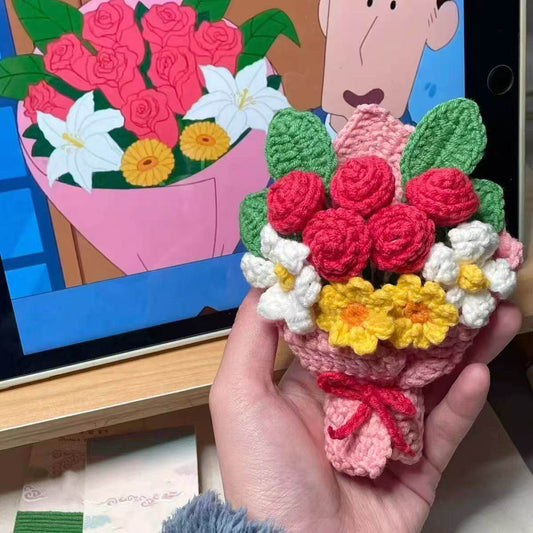 Hiroshi's Bouquet Material Kit for Misae,DIY Crocheted Wool Gifts, Backpack Ornaments, Keychains