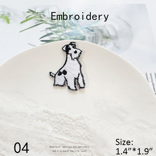 Cute Little Puppy Iron-on Patch — Animal Embroidery Appliqué