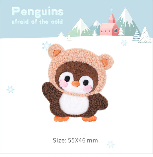 Plush Penguin Embroidery Patch