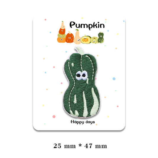 Wacky Pumpkin Embroidery Patch